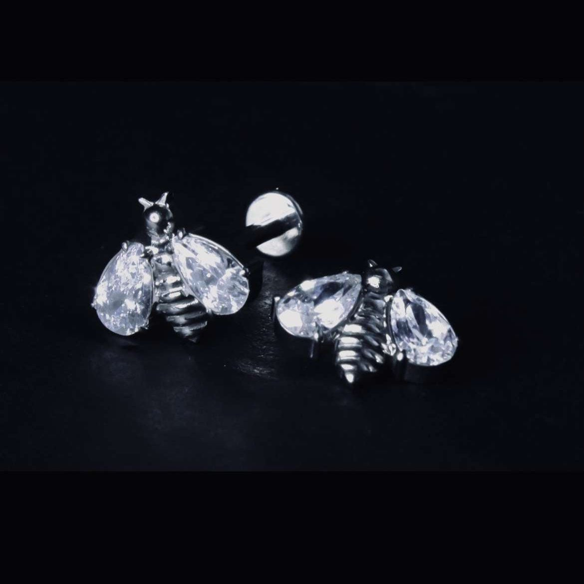 Titanium Bee Stud