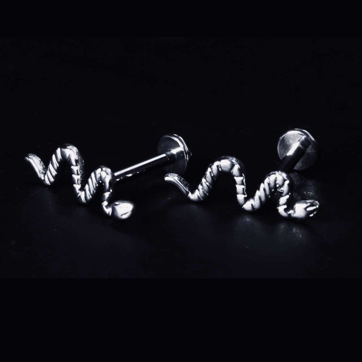 Titanium snake stud