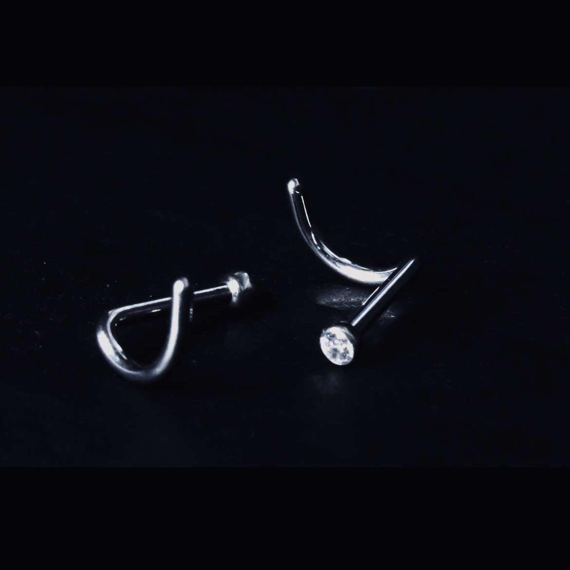 Titanium Corkscrew Nose Stud