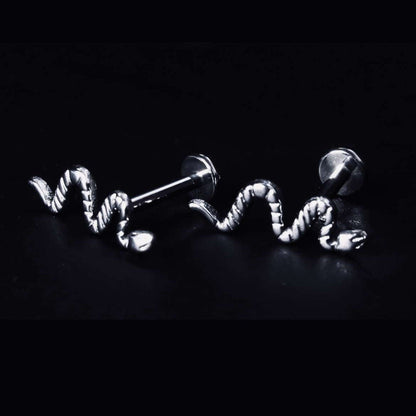 Titanium snake stud